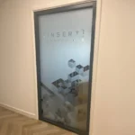 Etched glass raamfolie uitgesneden met logo/tekst - foto 2